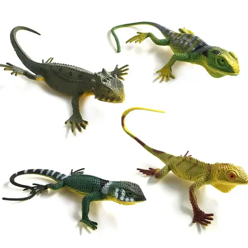 12Pcs Miniatur Mini Eidechse Gecko Tier Modell Magie Trick Kinder Bildung Spielzeug Kleine Ornament