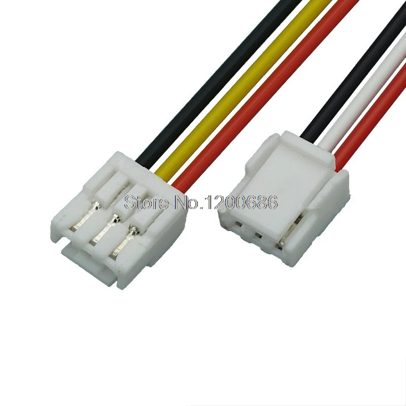 50 cm, 28 AWG, 10 SETS, 2P/3P/4P/5P/6 Pin, JST GH-Serie, 1,25-Buchse, Doppelstecker mit Draht, GH1,25, 1,25 mm Image