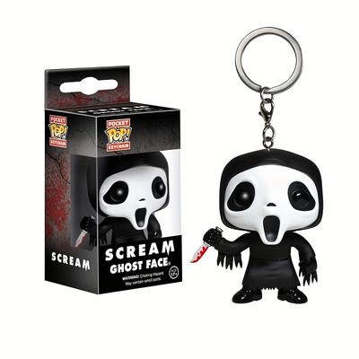 Pop Figure Keychain Scream Peripheral Products Doll Model Toy Scream Keychain For Boy Gifts Christmas, Halloween, Thanksgiving Gift