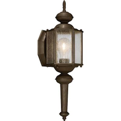 Progress Lighting 175901 - 1 Light Antique Bronze with Clear Seeded Glass Wall Light Fixture (ONE-LIGHT WALL LANTERN CAN BE USED OR WITHOUT TAIL (P5773-20))