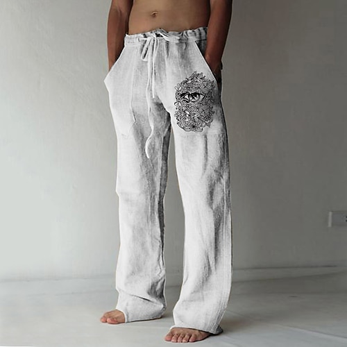 Herren Grafik-Drucke Hose Hosen Sommerhosen Strandhose Mittlere Taillenlinie Strassenmode Hawaiianisch Designer Casual Täglich Festtage Kordelzug Elastische Taille 3D-Druck Frühling Sommer 3D-Druck Image