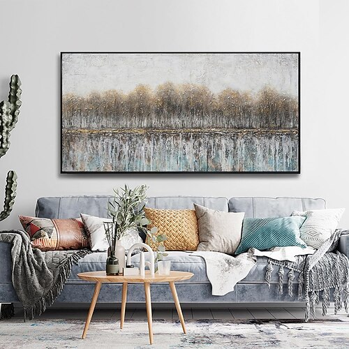 handgemachtes Ölgemälde Leinwand Wandkunst Dekoration Wabi-Sabi moderne Textur abstrakter Geldbaum für Wohnzimmer Wohnkultur gerollt rahmenloses ungedehntes Gemälde Image