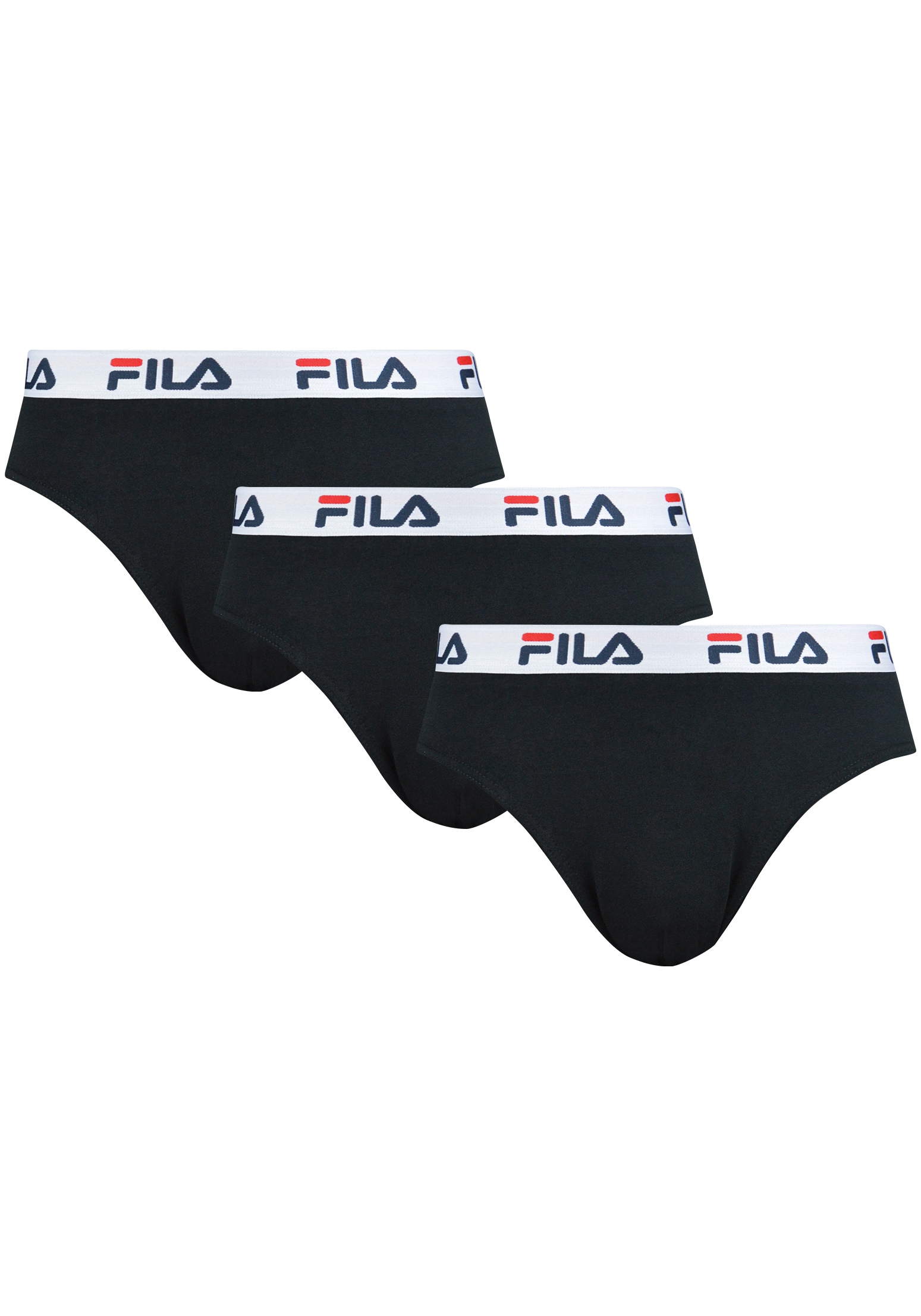 Slip FILA "MAN BRIEF", Herren, Gr. XXL, schwarz, Jersey, Obermaterial: 95% Baumwolle, 5% Elasthan, körpernah, Unterhosen, mit elastischem Logobund Image