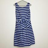 Kate Spade Dresses | Kate Spade Nautical Dress Blue White Stripe Jillian Bow A Line Pockets Size 2 | Color: Blue | Size: 2