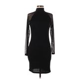 Shein Casual Dress - Sweater Dress Turtleneck Long Sleeve: Black Dresses - Women's Size 8