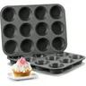 12 Löcher Cupcakes Form Antihaft Muffin Cupcake Silikon form Seife Schokolade Muffin Backform