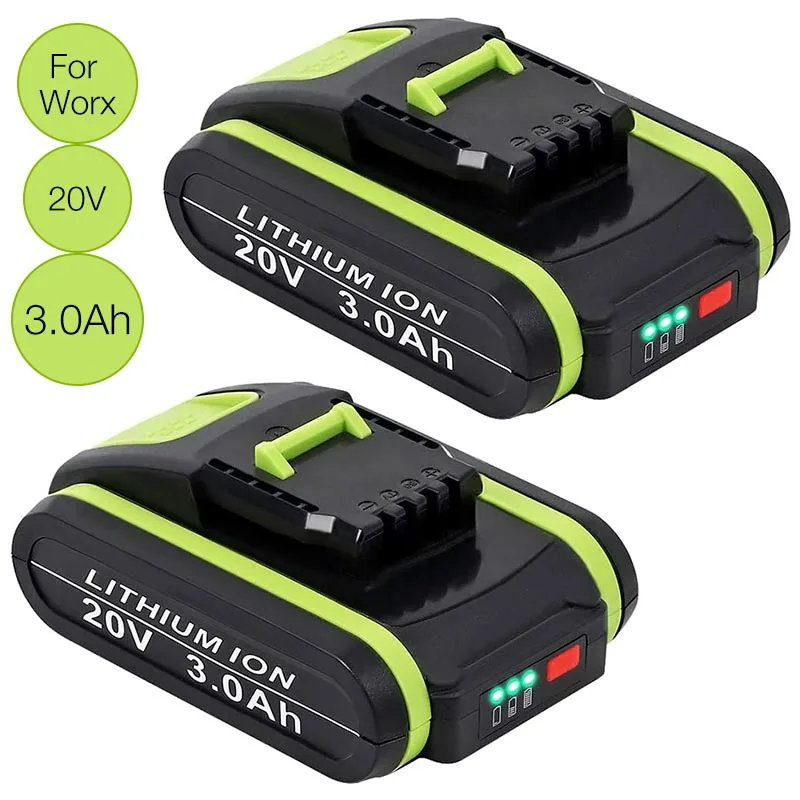 3,0 ah 20V Lithium-Ionen-Akku für Worx wa3551 wa 3551,1 wa3553 wa 3553,2 wa3641 wg629e wg546e wu268 für Worx-Elektro werkzeuge Image