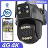 Telecamera IP 4K 6MP HD con scheda Sim 4G telecamera Wifi esterna Zoom 10x telecamera PTZ di