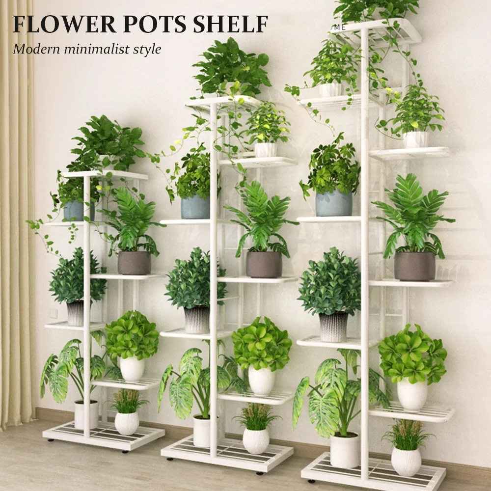 4-stufiger Metall pflanzenst änder Blumentopf ständer Blumen regal Pflanzen halter Pflanzen regal für Innen Wohnzimmer Balkon dekoration