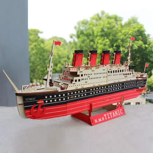 74cm große Titanic 3d Holz puzzle Kinderspiel zeug Boot Schiff Puzzle Gebäude Haus Modell DIY Auto