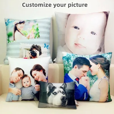 Foto-Anpassung, quadratisches Kissen, gefülltes Hundekissen, Sofa, Auto, dekoratives Image