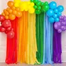 1 Set arco di palloncini arcobaleno palloncini di compleanno arcobaleno sfondo per feste carta