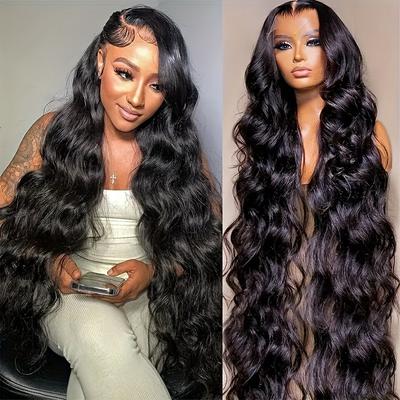 200% Density 13x6 Transparent Lace Front Human Hair Wigs For Women 18-34inch Brazilian Remy Body Wave Glueless Wig Lace Closure Wig