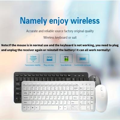 2.4g Wireless Keyboard And Mouse Combo Full Size Slim Keyboard And Mouse Set