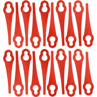 20x Ersatz-Messer kompatibel mit Fuxtec FX-E1RT20 Rasentrimmer - Ersatzklinge Rot, Nylon / Image