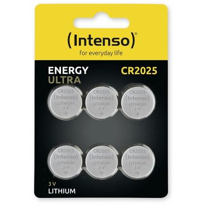 Intenso - Lithium-Knopfzelle CR2025, 6 Stück