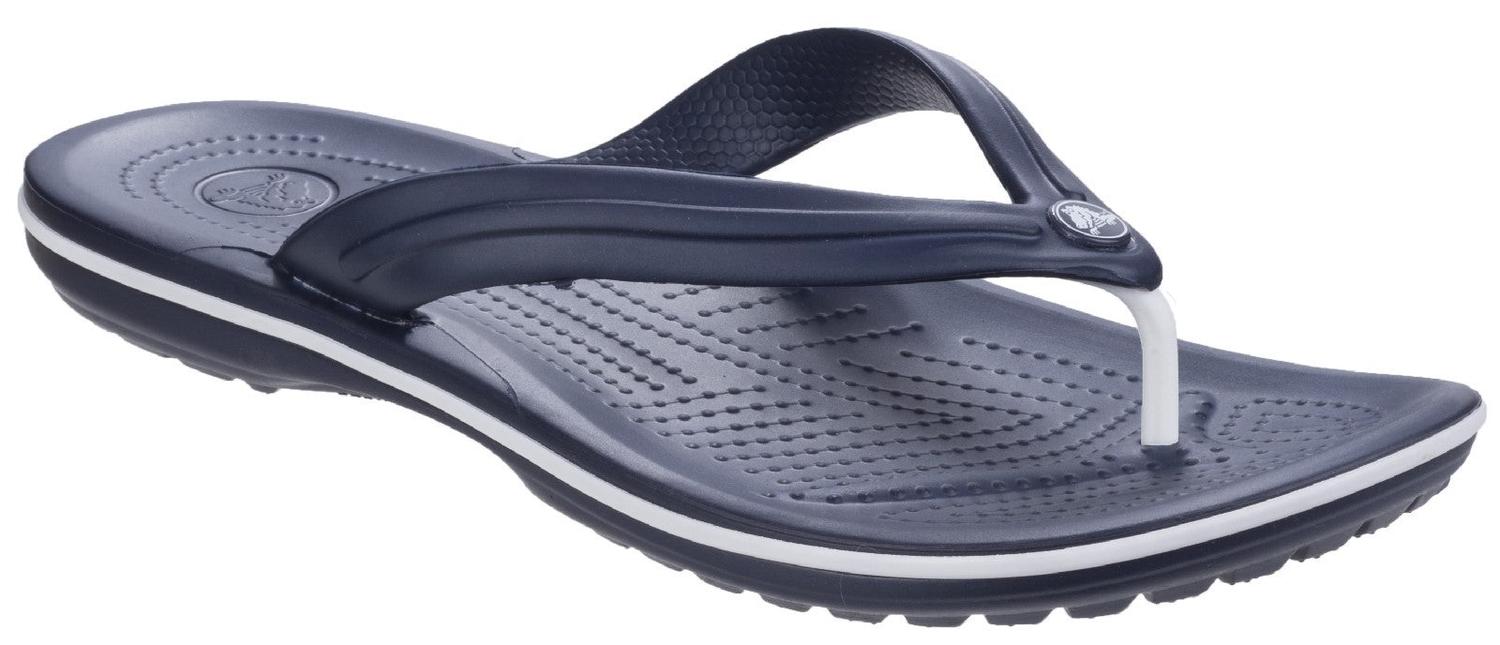 Crocs Mens Unisex Crocband Flip Flops - Navy - Size UK 10 | Crocs Sale | Discount Designer Brands