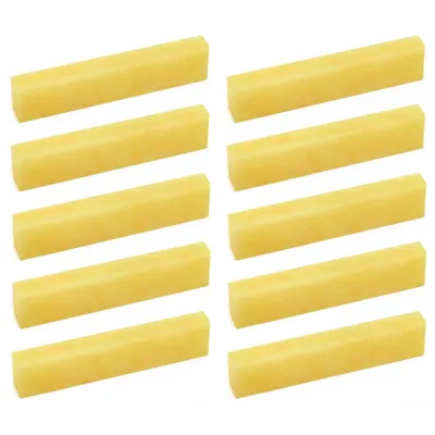 10X Unbleached Blank Bone Nut for Guitar 55x10x6mm Luthier DIY Saddle Bridge