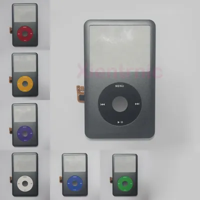 For iPod 6th Classic Grey Front Cover panel with clickwheel flex cable Housing kit for replacement