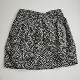 Anthropologie Skirts | Anthropologie Eva Franco Bubble Skirt Black White Mini Zip Cotton Size 8 | Color: Black/Cream | Size: 8