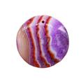 DSXJEZNJ natural stone pendant Natural Pendant Natural Two-Tone Agates Pendants Charms Round Pendants DIY for Necklace or Jewelry Making (Size : Red Yellow Blue)