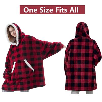 Oversized Reversible Wearable Blanket Hoodie