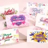 12 fogli Happy mother's Day Fold Paper biglietti di auguri Bouquet auguri biglietto di auguri per la