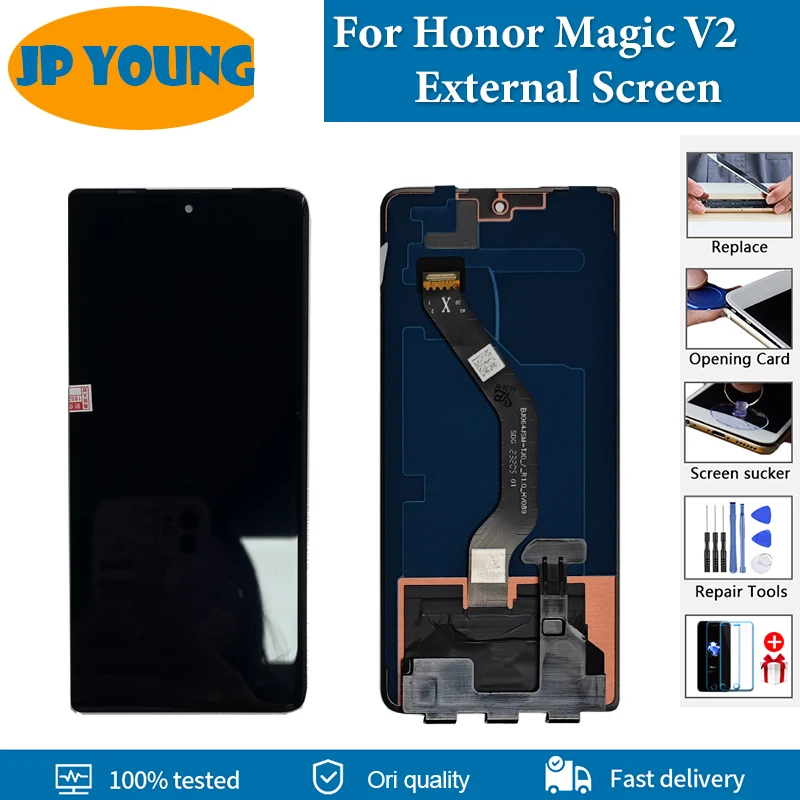 Schermo esterno originale da 6,43 "per Huawei Honor Magic V2 LCD VER-AN10 piccolo display LCD sostituzione riparazione assemblaggio digitale