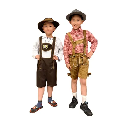 Kind Junge Oktoberfest Dirndl Kostüm Bayern Bier Party München Kostüme Fantasia Outfit Hut Traditionelles Paar Deutsche Kleidung Image