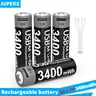 AIPEKE-Batterie aste au lithium AA USB 1.5V 3400mWh 24.com pour jouet voiture interphone en