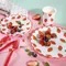 Erdbeere Party Supplies Pappteller Servietten Einweggeschirr Süßigkeitentüte Folienballon Hochzeit Kind Mädchen Geburtstag Party Dekor