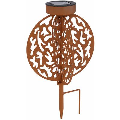 Etc-shop - Dekoleuchte Solarlampe orientalische Stecklampe rostfarben Gartenlampe Erdspieß Image