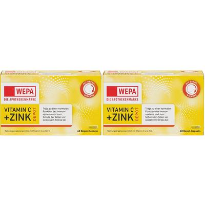 Wepa Vitamin C+Zink Kapseln Doppelpack 2x60 St Image