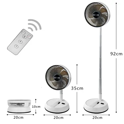 New Gale Telescopic Folding Fan Shaking Time Outdoor Remote Control Fan Floor Fan Rechargeable