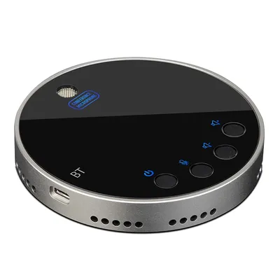 eppfun Bluetooth Speakerphone with Mic, 360° Voice Coverage Conference Microphone for Home Office, Smart Voice Enhance