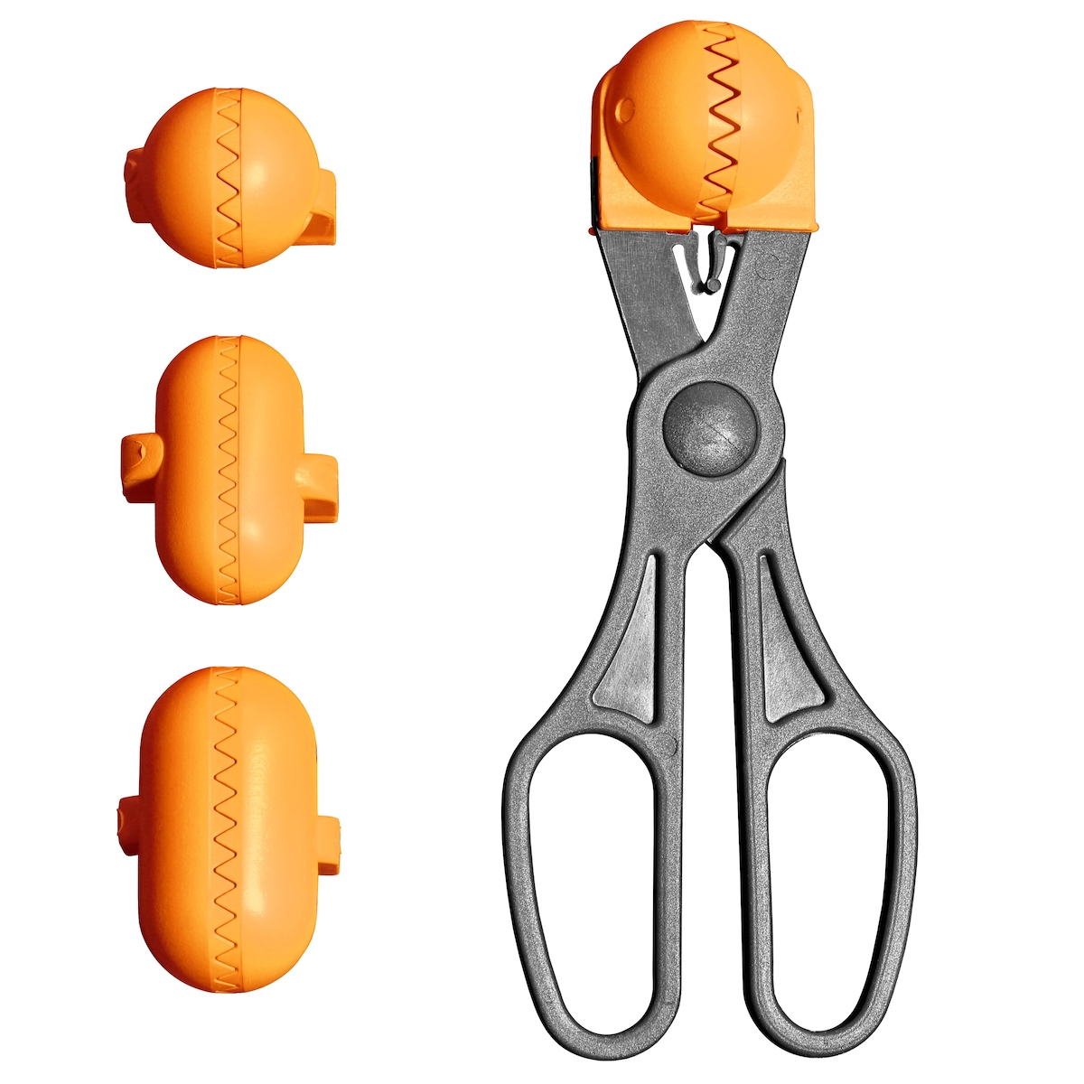 La Croquetera - Multifunktionales Utensil mit 4 austauschbaren Kunststoffformen für Kroketten in Orange Image
