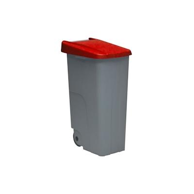 DENOX Abfallbehälter Recyclo geschlossen 110 Liter. Farbe Rot. Image