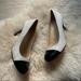 Kate Spade Shoes | Kate Spade Tweed Patent Cap Toe Oxford Kate Middleton Round Toe Pumps 7.5 | Color: Black/Cream | Size: 7.5