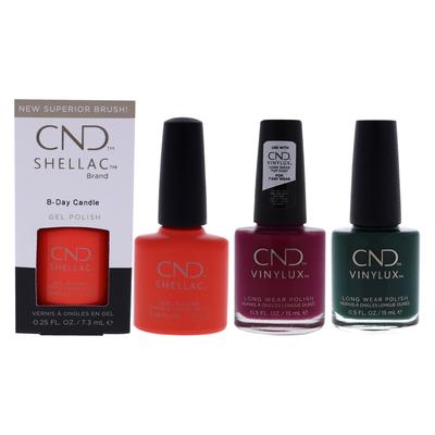 Vinylux Weekly Polish and Shellac Nail Color Kit by CND for Women - 3 Pc Kit