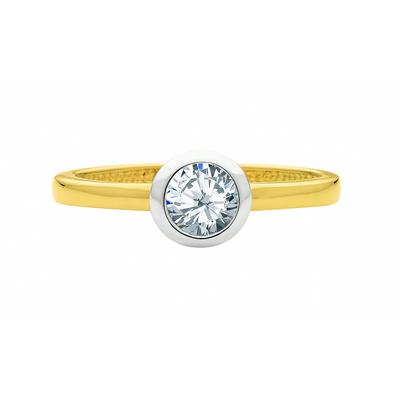 Goldring ADELIA´S "Damen 333 Gold Ring mit Zirkonia" Gr. 52, gold, Fingerringe, Damen, 52,mit Zirkonia, Gelbgold 333-Gold, Gelbgold 333, Gold, mit Zirkonia Goldschmuck für Damen Image