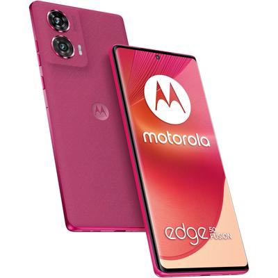 MOTOROLA Smartphone "moto edge50 Fusion 256 GB", pink (hot pink), 256 GB, Mobiltelefone