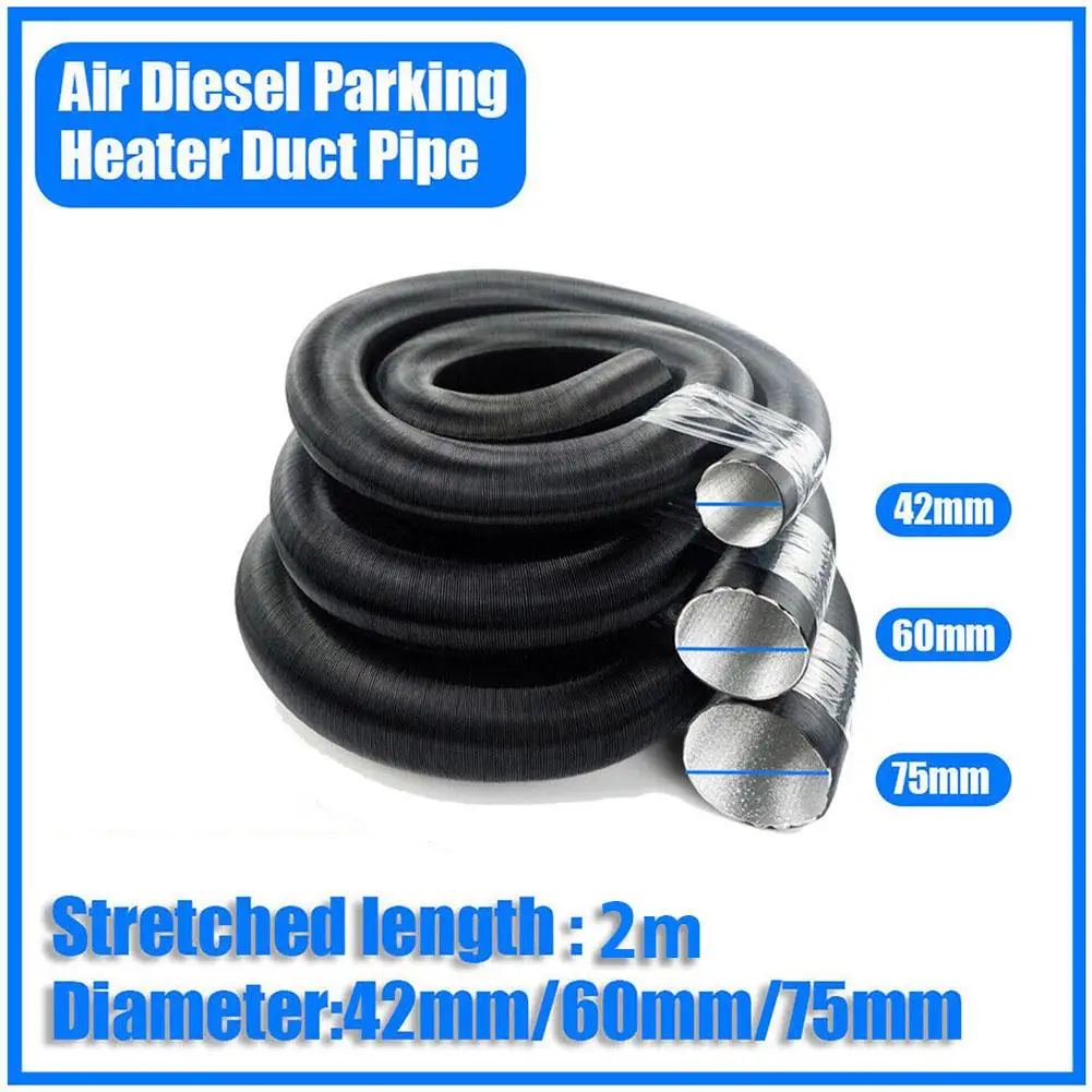 42mm 60mm 75mm Durchmesser 100-500cm Länge Air Standheizung Kanal Rohr Rohr Schlauch für Webasto Eberspacher Auto Camper Image