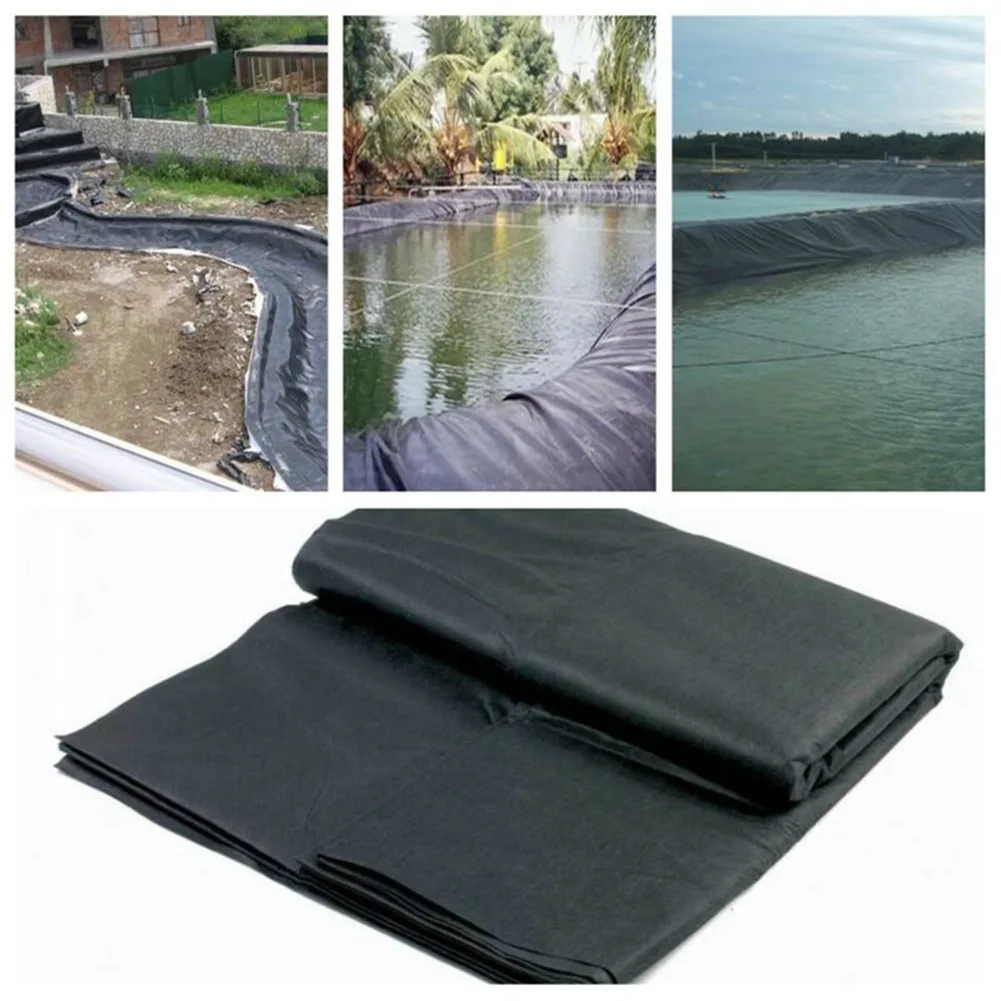Wasserdicht Schwarz Fisch Teich Liner Tuch Hause Pool Verstärkt HDPE Schwere Landschaftsbau Pool Garten Teich Liner Tuch Für Becken See Image