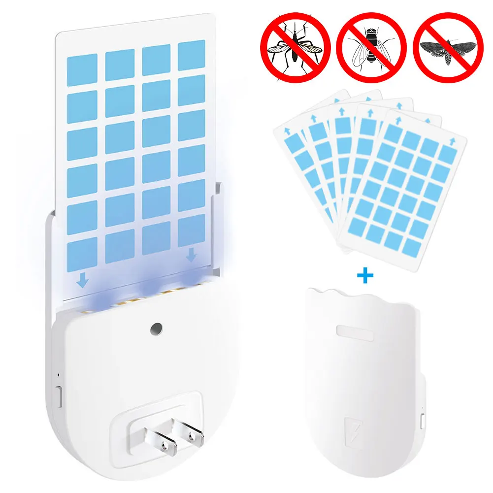 Plug-in Mücken vernichter Indoor Sticky Trap Indoor Bug Zapper führte Haushalt Mini Insekten steckdose Lampe elektronische Mücken schutz Image