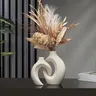 Hollow Nordic moderno vaso in ceramica Set di 2 per la decorazione domestica moderna moderni vasi