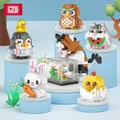 LOZ simpatico cartone animato gatto animale giocattolo delfini gufo pulcini gatti cani modello
