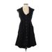 Anthropologie Casual Dress - Shirtdress Collared Sleeveless: Black Dresses - Women's Size 2