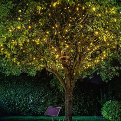 Solar Lichterkette mit 200 warmweißen LEDs wetterfest 102570 - Esotec Image