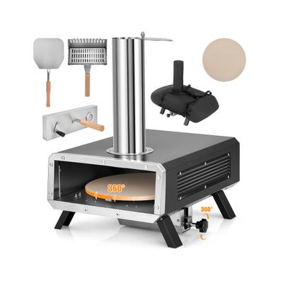 Costway Outdoor Pizza Oven Portable Wood Pellet Pi...