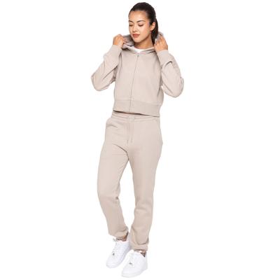 Enzo | Womens Crop Zip Hoodie Trainingsanzug Set Image